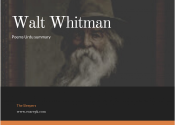 The Sleepers Walt Whitman Urdu Summary and Analysis
