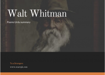 To a Stranger Urdu Summary by Walt Whitman Themes and Analysis